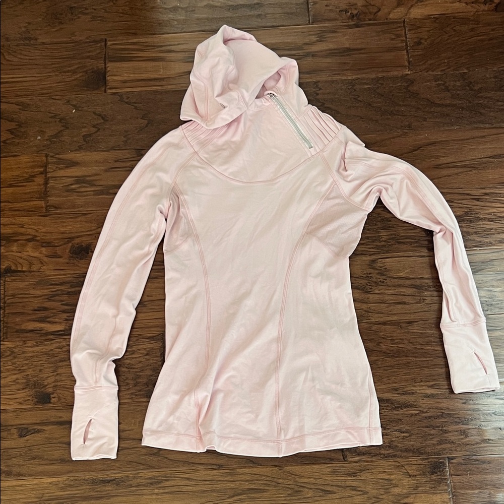 lululemon athletica Light Pink Hooded Half-Zip Pullover